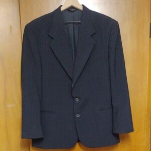 Navy Pinstripe Men's Blazer And Matching Pant